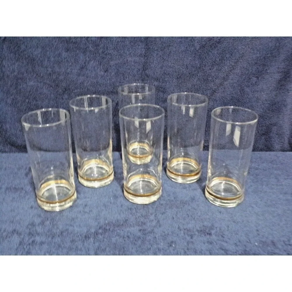 Noritake Pompeii 6678 China Ivory Gold  Key‎ Japan Drinking Glasses Vintage